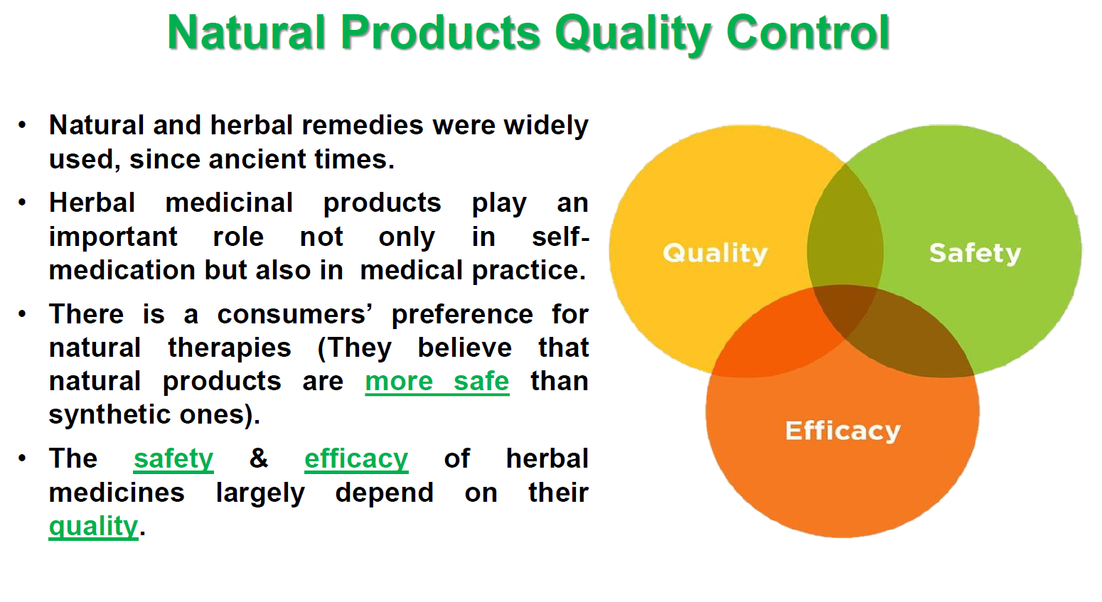 Natural Products Quality Control code 707 | mti